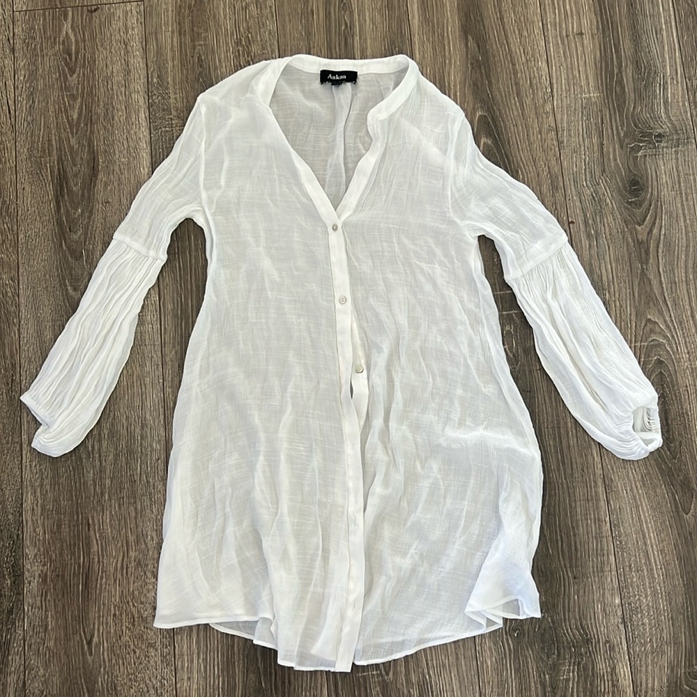 White Sheer Coverup Tunic